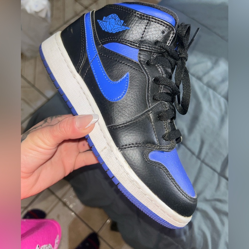 Nike Black and Royal Blue  Youth Sneakers